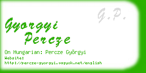 gyorgyi percze business card