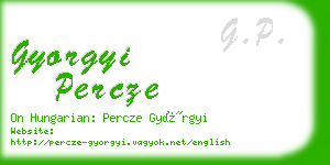 gyorgyi percze business card